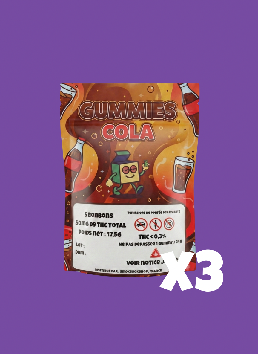 Lot Économique x3 - Gummies Delta-9 THC 10mg Cola - SmokeBoxShop