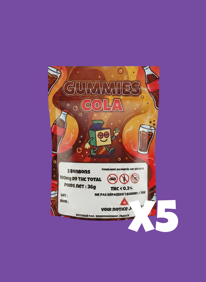 Lot Économique x5 - Gummies Delta-9 THC 20mg Cola - SmokeBoxShop