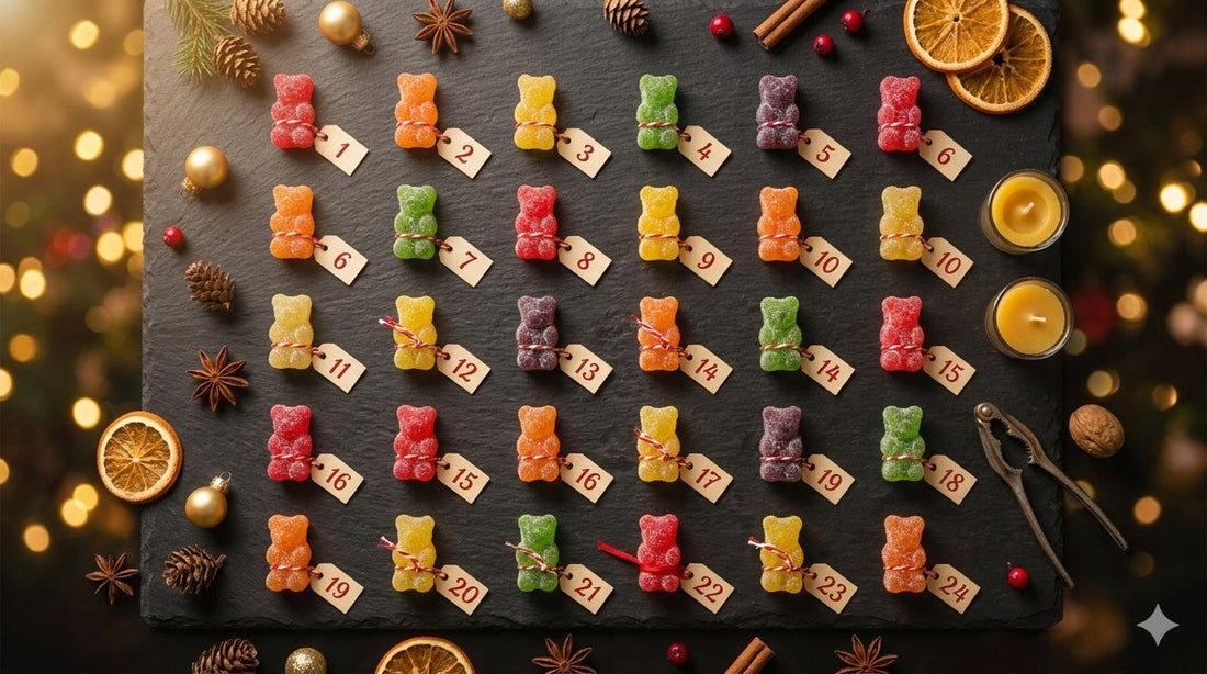 Calendrier Avent edibles THC Noël 24 jours SmokeBoxShop