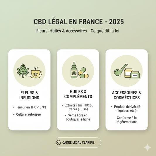 CBD légal en France 2025 : guide sur les produits autorisés et limites légales.