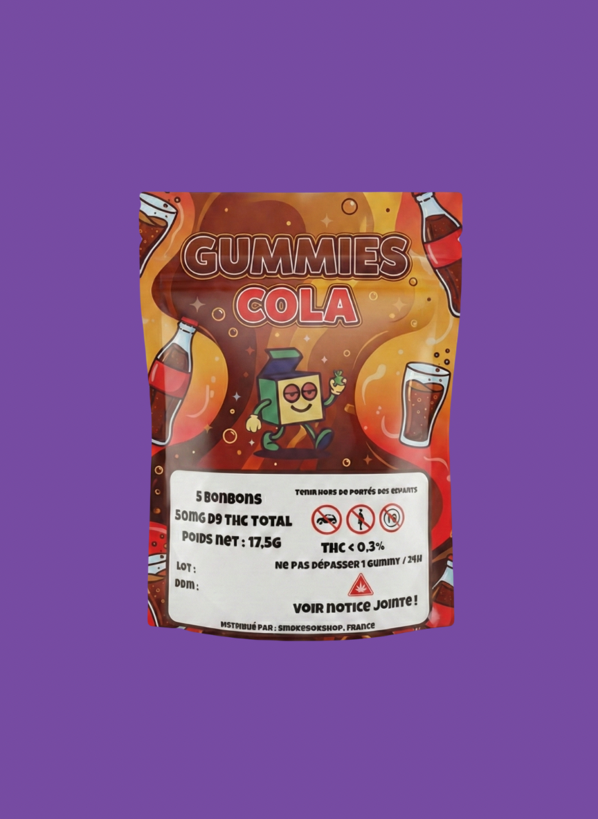 Gummies Delta-9 THC 10mg cola (x5 Bonbons) - SmokeBoxShop