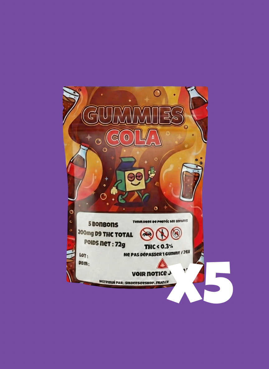 Lot Économique x5 - Gummies Delta-9 THC 40mg Cola - SmokeBoxShop