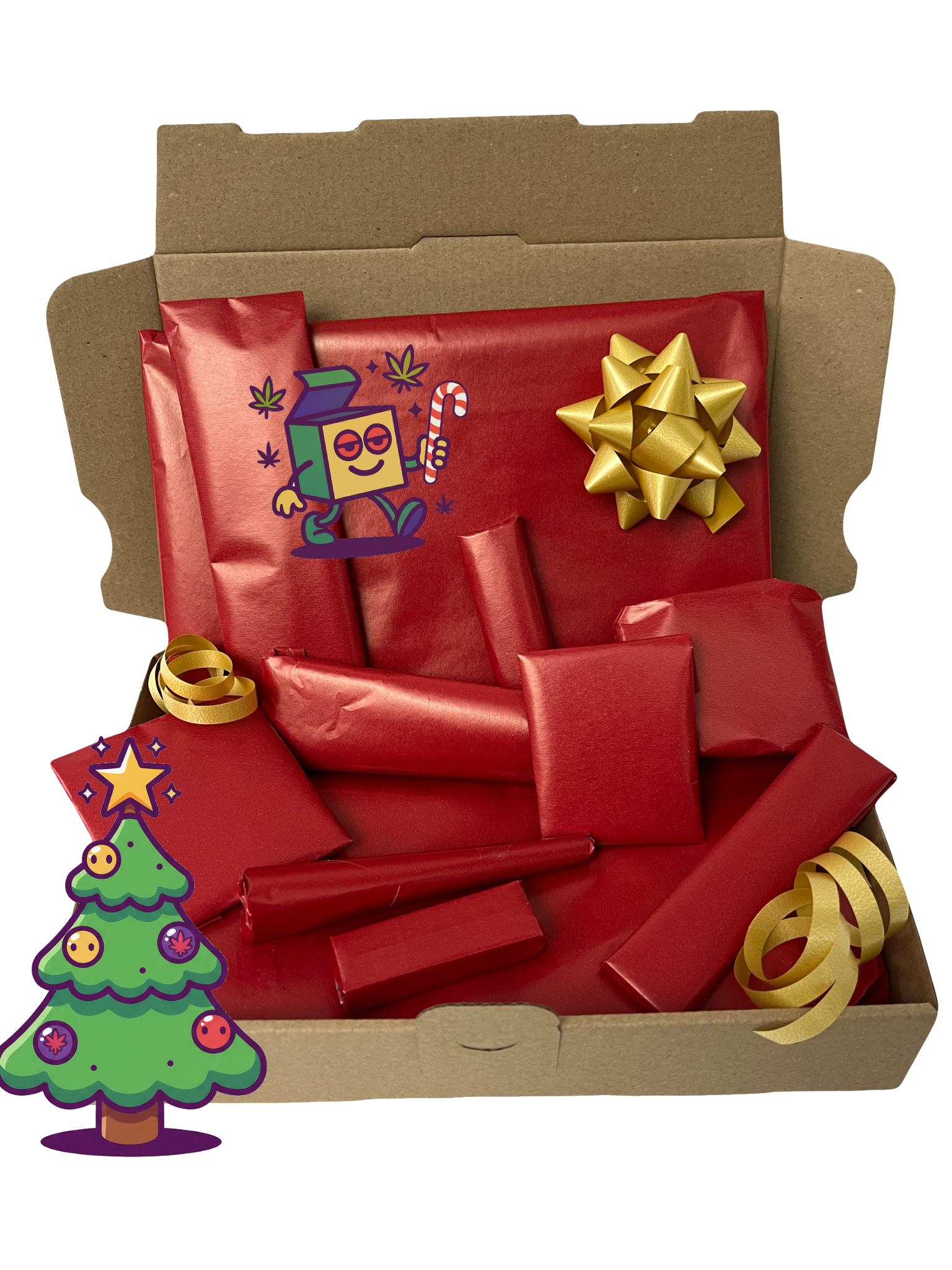 Image de la XMAS BOX, le coffret fumeur spécial Noël 2025 (édition limitée) - Le cadeau idéal et chill avec mascotte cartoon fun 