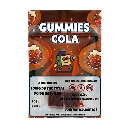 Échantillon 2 gummies Cola Delta-9 THC 10mg SmokeBox Shop