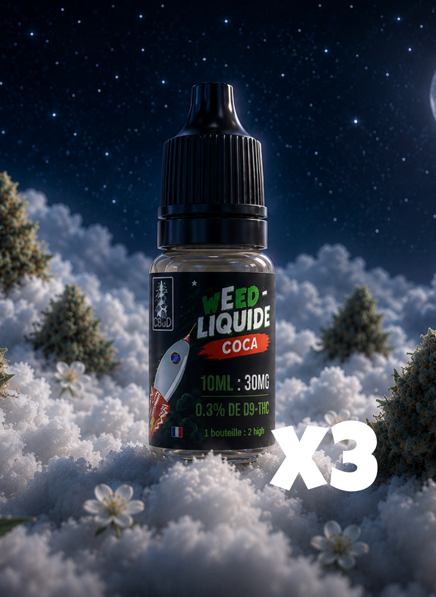 Lot de 3 E-Liquides Cola CBuD 30 mg SmokeBoxShop