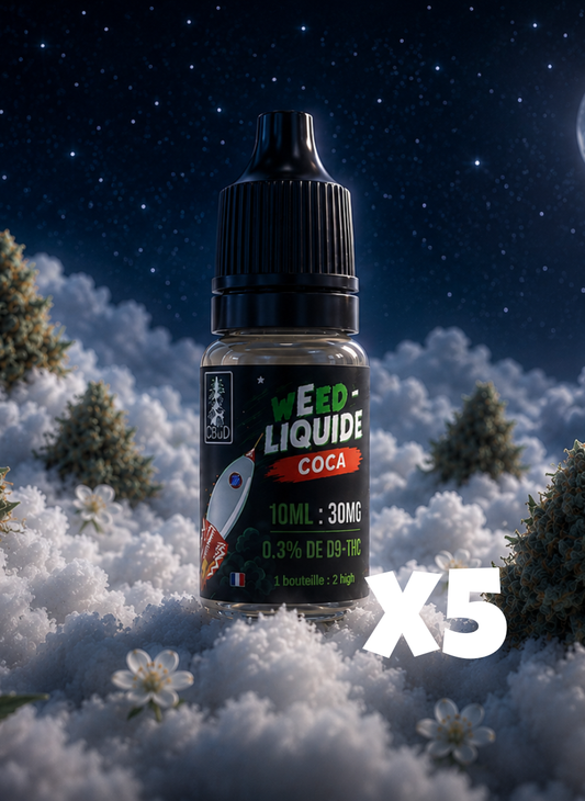 Lot de 5 E-Liquides Cola CBuD 30 mg SmokeBoxShop