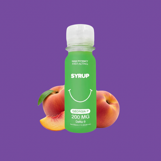 Sirop THC 200mg Georgia Peach Puffy Sweet Life – Sirop au THC à la pêche, effet rapide et relaxant 🍑