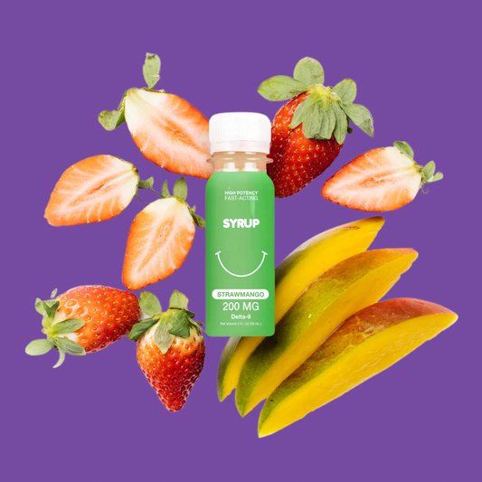 Sirop THC 200mg Strawmango Puffy Sweet Life – Sirop au THC à la fraise et à la mangue, effet rapide et relaxant 🍓🥭