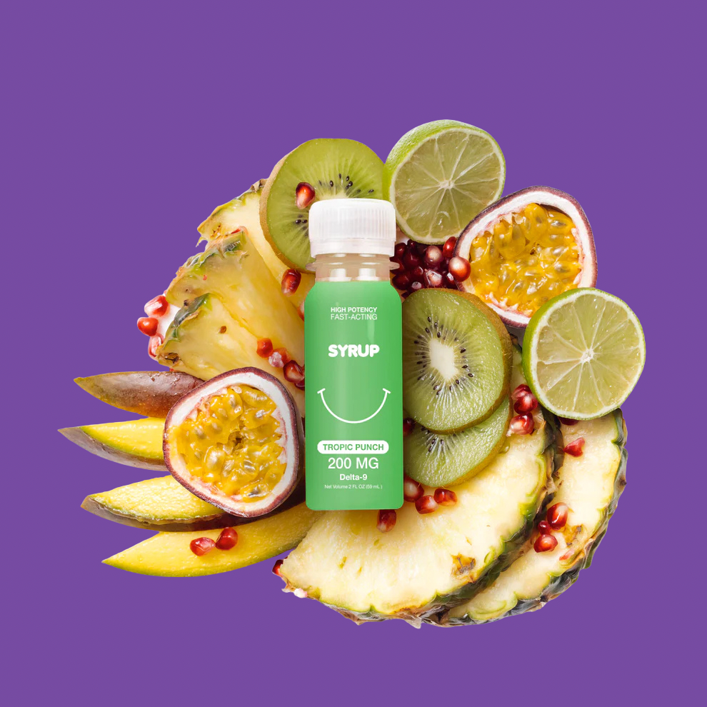 Sirop THC 200mg Tropic Punch Puffy Sweet Life – Sirop au THC aux fruits exotiques et tropicales, effet rapide et relaxant 🥝🍍🥭